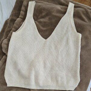 Marine Layer Cream Knit Tank Top